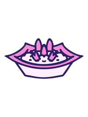 kare kasede geleneksel Japon pilav yemeğinin hareketli animasyonu