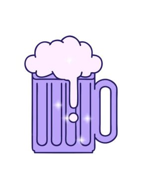 Bir bira tankardının simli görüntüsü