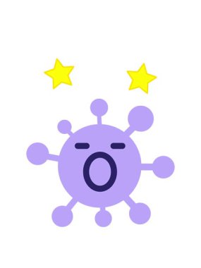 dönen yıldızlar basit bağrışan virüsün animasyonu