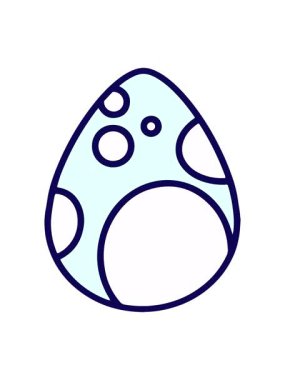 Paskalya yumurtası çiziminin neon ışık efekti animasyonu