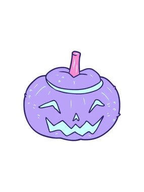 Cadılar Bayramı balkabağı çiziminin canlandırma efektini göster