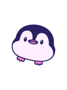 Yıldız patlaması etkisi sevimli bir Noel pengueninin çizgi filminin animasyonu