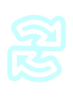 Geri dönüşüm ok simgesinin titreşimli hareket canlandırması