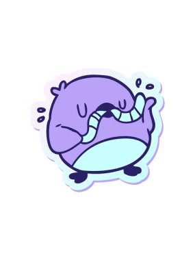 Bir çizgi film robininin solucanlı yapıştırmasını salla ve durdur.