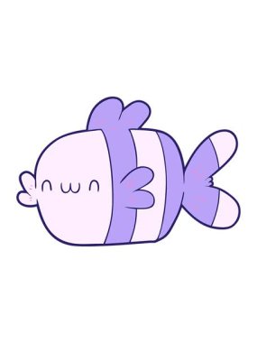 tatlı karikatür balıklarının hareketli animasyonu