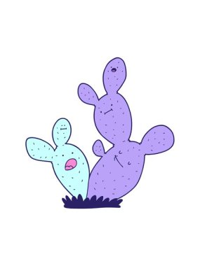 Parlak ışık efekti kaktüs çiziminin canlandırması