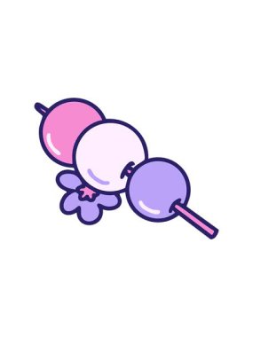 Geleneksel Japon çubuğu ikramının dikkat çekici animasyonu