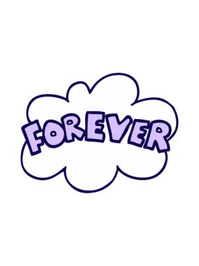 Sonsuza dek çizgi film sözcüğünün neon ışık efekti animasyonu