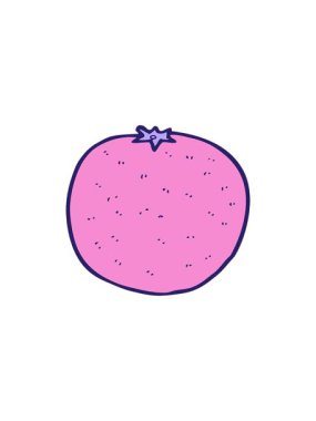 Çizgi film turuncu resminin bölünme etkisi