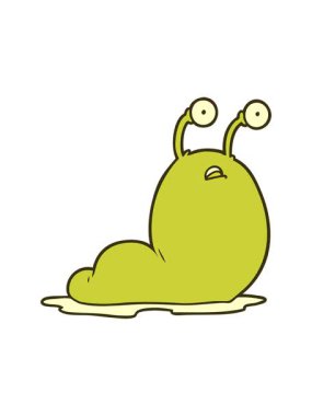 Çizgi film sümüklü böceğin renk animasyonu değişiyor