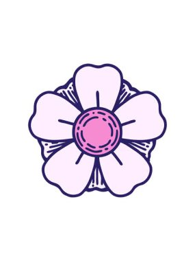 Geleneksel dövme stili dekoratif çiçeğin hareketli animasyonu