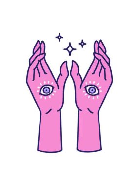 Titreyen hareket animasyonu mistik eller tasarımı