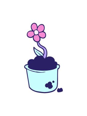 karikatür karalama saksısının hareketli animasyonu