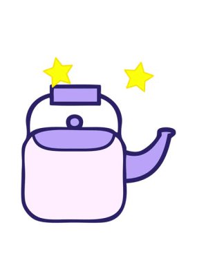 dönen yıldızlar tatlı bir çaydanlık çizgi filminin animasyonu