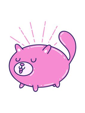 Gülümseyen kedi dövmesinin parlak ışık efekti