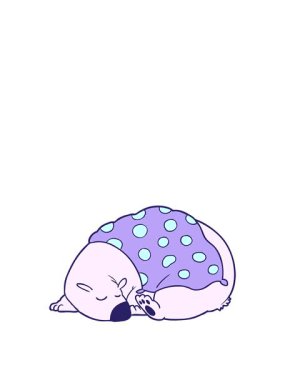 Çizgi film kutup ayısı uykusunu genişletiyor.