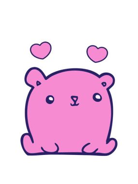 dönen kalpler çizgi film ayı tasarımının animasyonu