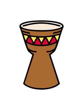 geleneksel Brezilya trampet karnaval enstrümanının pixelize etkisi