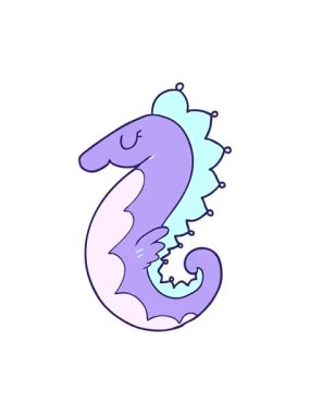 Karikatür Deniz Atı 'nın titreyen hareketi