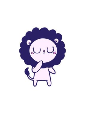 Çizgi film aslanının yıldız patlaması etkisi animasyonu