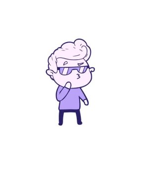 Havalı adamın çizgi filminin yükseliş ve yüzme animasyonu