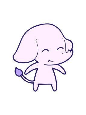 Sevimli bir filin ışık efekti animasyonu