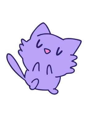 Titreyen hareketli küçük sevimli kedi animasyonu