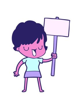 Parlak ışık efekti çizgi filmdeki kadının konuşması.