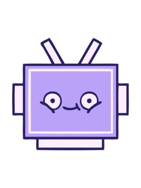 Parlak ışık efekti robot kafasının çizgi filmlerinin animasyonu