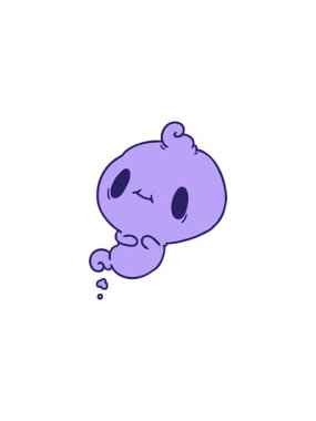 Satış animasyonu Kawaii 'nin sevimli bir hayaletini canlandırıyor.