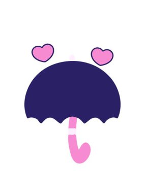 Şemsiye çizgi filminin dönen kalp animasyonu