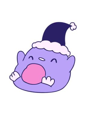 kawaii pengueninin noel karikatürünün animasyonu