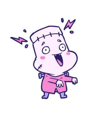 Pikselleştirme efekti ölümsüz canavar yaratma insanının çizgi filminin animasyonu