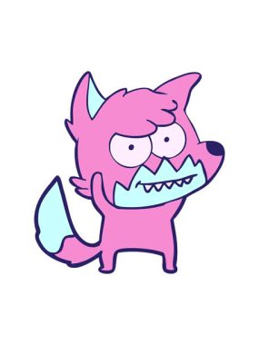 çizgi film sırıtan tilkinin animasyonunu bob ve duraklat