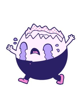 Humpty dumpty çizgi filminin titreşimli animasyonu