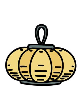 Japon usulü asılmış fenerin titreşimli hareketli animasyonu