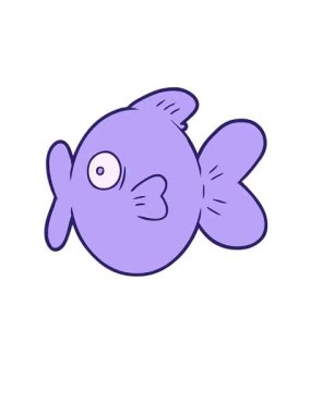 Çizgi film balıklarının canlanması ve yüzdürülmesi