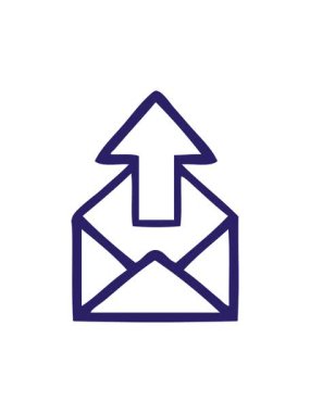 ok simgesi olan bir zarfı çizen çizgi çizgi çiziminin basınçlı canlandırması