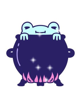 Bir kurbağanın kazanda yıkanmasının ışıltı etkisi.