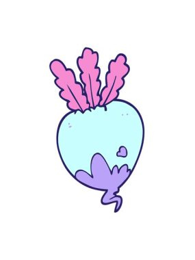 Karikatür karikatür pancar kökünün hareketli animasyonu