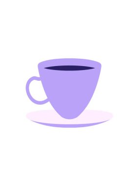 Kahve fincanı ve fincan tabağının radyoaktif parlak animasyonu