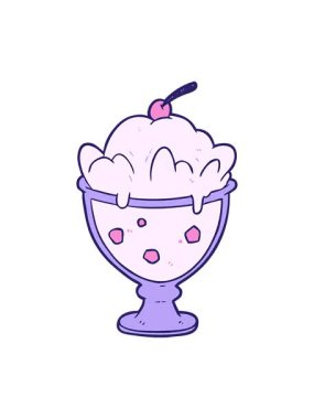 Çizgi filmin hareketli animasyonu. Tatlı çizimi.