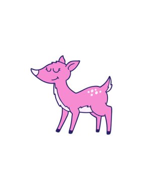 Çizgi film geyiğinin satış animasyonu