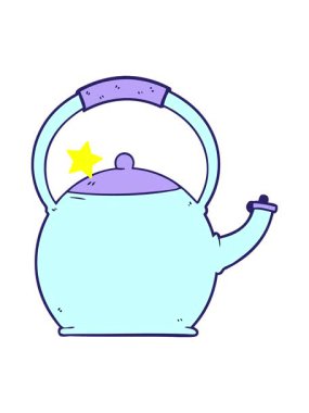 Parıldayan yıldızlar çizgi film karakteri şirin çaydanlığın animasyonunu etkiler