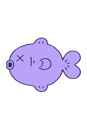 komik karikatür balıklarının hareketli animasyonu