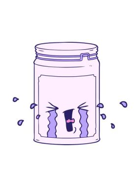 Çizgi film kavanozunun hareketli animasyonu