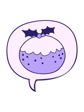 Konuşma baloncuğu ile çizgi film pudingini salla ve duraklat