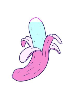 Çizgi film muz tasarımının canlandırmasını çalıştır