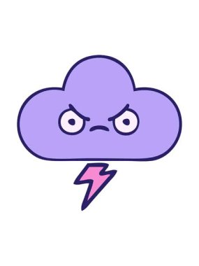 Bir fırtına bulutu çiziminin canlandırmasının efekt efektini göster