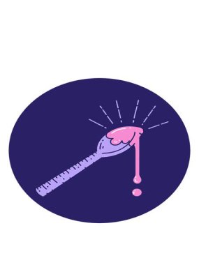 Bir kaşık bal dövmesi ikonunun hareketli animasyonu